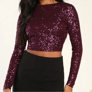 Sequin tie-back top